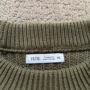 ISTO NWOT Green Gray Sweater, XS